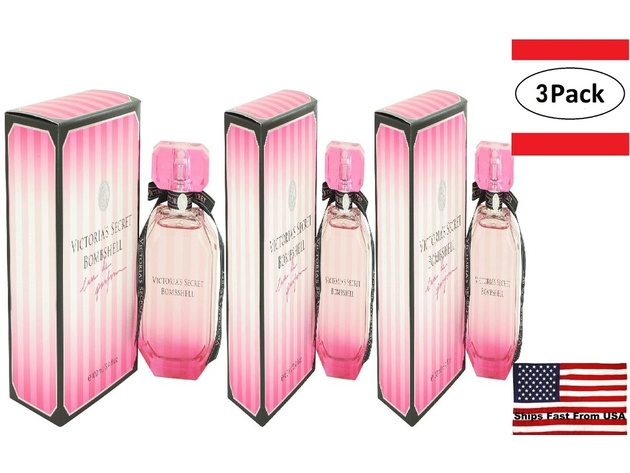 3 Pack Bombshell by Victoria's Secret Eau De Parfum Spray 3.4 oz for Women