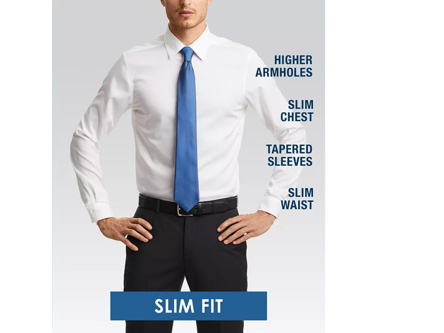 Kenneth Cole Reaction Men's All Day Flex Slim-Fit Performance Stretch Check Dress Shirt Greeen Size 14-32-33