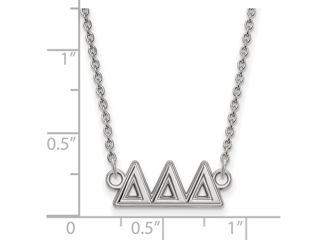 Sterling Silver Delta Delta Delta Medium Necklace