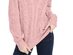 Crave Fame Juniors' Turtleneck Cable Knit Sweater Pink Size Small