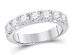 1.00 Carat (ctw G-H, I1-I2) Diamond Wedding Anniversary Band in 14K White Gold - 8