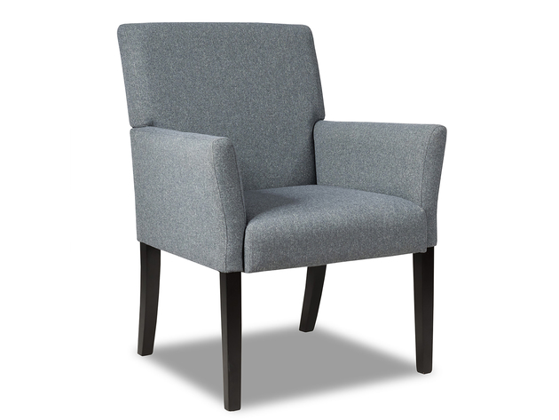 Costway Executive Guest Chair Reception Waiting Room Arm Chair w/Rubber Wood Legs - Grey
