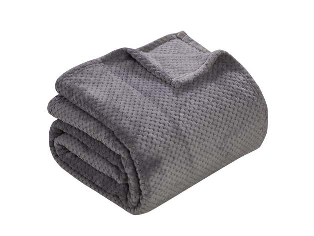 350 Series Classic Textured Blanket Gray King