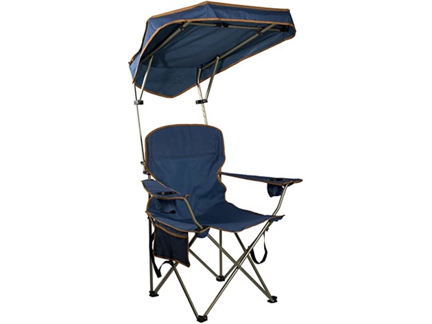 Quik Shade 160070 Durable Steel Frame Portable Folding Camp Chair - Navy (Used, Damaged Retail Box)
