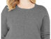 Karen Scott Women's Plus Size Scoop-Neck Seamed Sweater Gray Size Extra Large