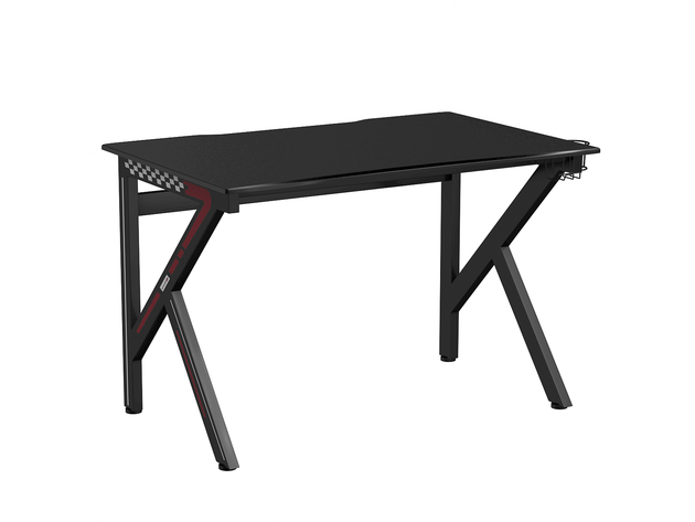Costway Gaming Desk Gamers Computer Table E-Sports K-Shaped W/ Cup Holder Hook Home New - Black