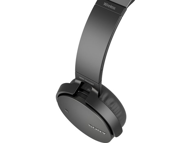 Sony XB650BT Wireless On-Ear Bluetooth Headphones with 30mm drivers, NFC, Powerful Music, Comfort Ear Pads, and Built-In Microphone, Black, MDRXB650BT/B (Open Box - Like New)