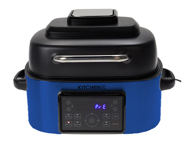 Kitchen HQ 6.5QT 7-in-1 Air Fryer Grill with Accessories - Blue (Open Box)