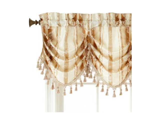 JCPenney Home Regan Rod-Pocket Tuck Valance, Dimensions: 20 Inches Width x 54 Inches Length, Gold Dust Multi