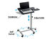 Costway Adjustable Angle & Height Rolling Laptop Notebook Desk Stand Over Sofa Bed Table 