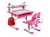 Costway Children's Desk Chair Set Height Adjustable Study Table - Pink