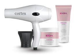 Cortex International Blow Dryer, Hair Mask & Leave-In Cream Bundle