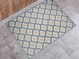 Waterproof Anti-Stain Floor Mat (Blue & Yellow Cross)