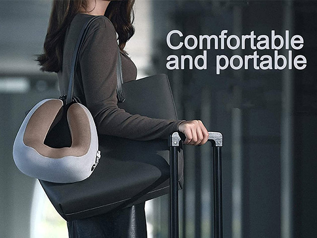Portable U-Shape Memory Foam Massage Neck Pillow