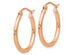Hoop Earrings in 14K Rose Pink Gold 3/4 Inch (2.00 mm)