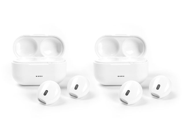 AirTaps Wireless Bluetooth Earbuds with Charging Case: 2-Pack