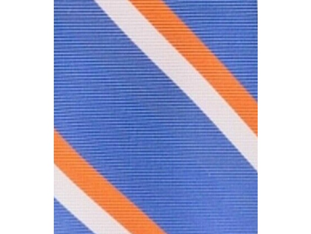 Tommy Hilfiger Light Blue Orange White Stripe  Tie One Size
