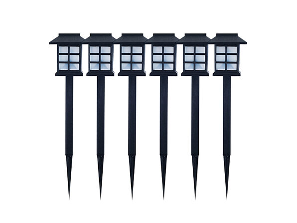 Pure Garden Outdoor Lantern Solar Landscaping Lights Set Of 6