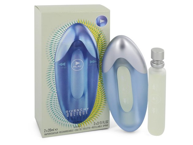 OBLIQUE PLAY by Givenchy Two Eau De Toilette Spray Refills 2/3 oz
