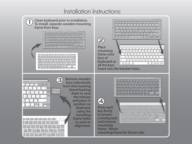 Engrain Tactile Keys: Bring A Natural Touch To Your Mac Keyboard (Large Wired)