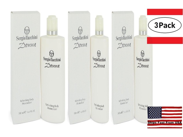3 Pack Sergio Tacchini Donna by Sergio Tacchini Body Lotion 6.6 oz for Women