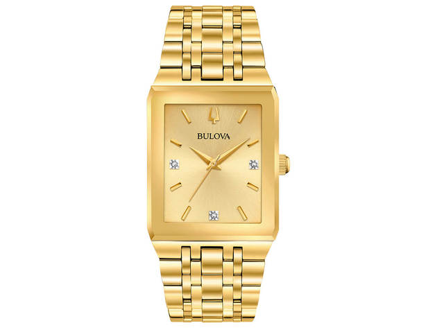Bulova 97D120 Quadra Gold-Tone Watch