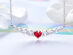 8.00CT Ruby Heart Necklace Featuring Swarovski Crystals