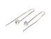 18K White Gold Dangling Earrings with Aurora Borealis Swarovski Crystal 