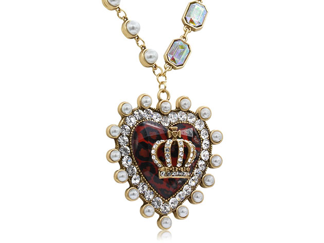 Royal Heart Sweater Necklace By "The Countess" Luann de Lesseps