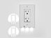 Outlet Covers with Built-In LED Lights (5-Pack/Decor)