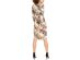 INC International Concepts Women's Printed Tulip-Hem Midi Dress Brown Size XX Large