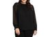 Vince Camuto Women's Embellished Chiffon Blouse Black Size X-Large