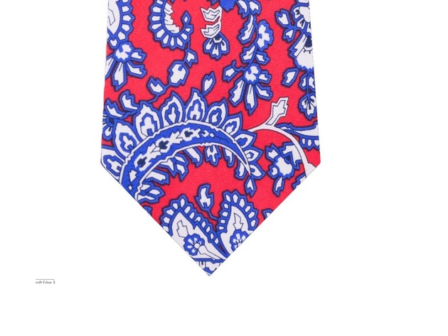 Tommy Hilffiger Men's Central Paisley Silk Tie Red One Size