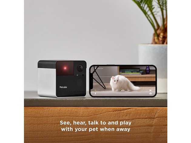 Petcube Play 2 Wi-Fi Pet Camera with Laser Toy & Alexa Built-In, for Cats & Dogs (Used)