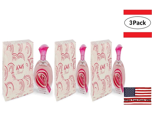 3 Pack Axis Floral by Sense of Space Eau De Parfum Spray 3.4 oz for Women