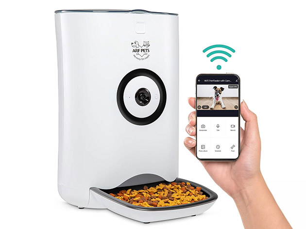 Arf Pets Smart Automated Pet Feeder with Video Camera