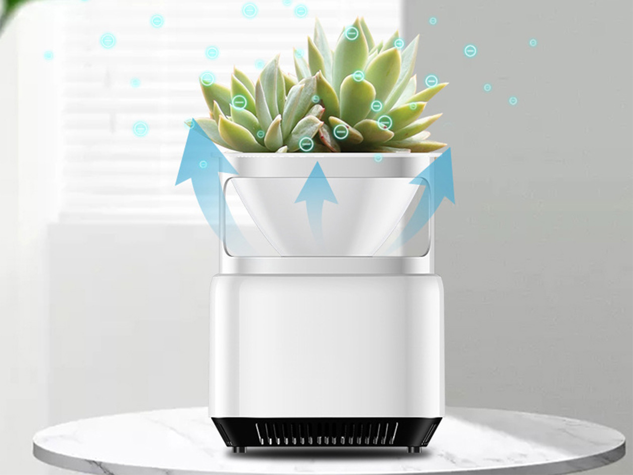 Micro-Ecological Desktop Air Purifier with Plant Pot