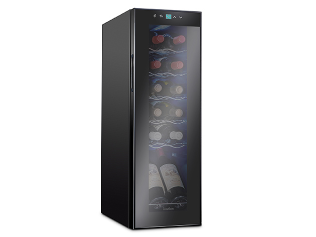 Ivation 12-Bottle Rectangular Compressor Wine Cooler