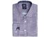 Society of Threads Men's Slim-Fit Performance Stretch Small Check Dress Shirt Red Size Large