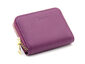 Clarisa Leather Card Holder Wallet Purple