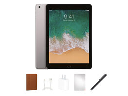 Apple iPad 6th Gen 9.7” (2018) 32GB - Space Gray (Refurbished: Wi-Fi Only) + Accessories Bundle