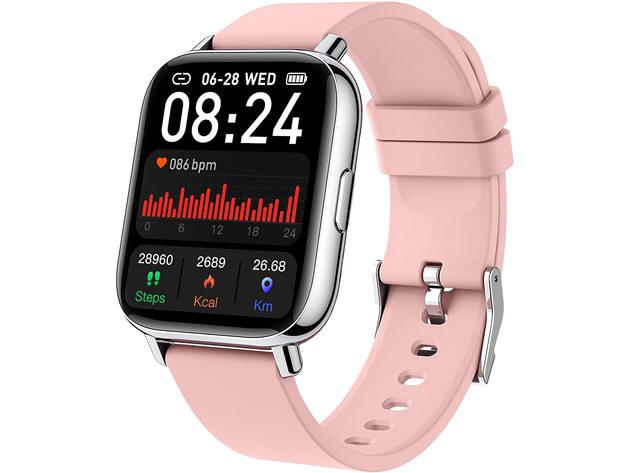 1.69'' HD Touch Screen Fitness Tracker Smartwatch for Android & iOS ...