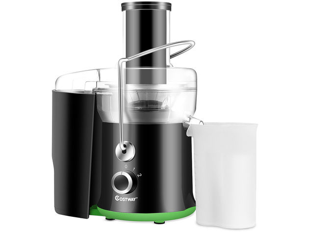 Costway Electric Juicer Wide Mouth Fruit & Vegetable Centrifugal Juice Extractor 2 Speed - Black + Green
