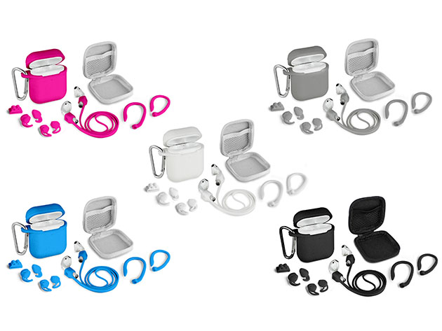 Aduro AirPods 8-Piece Accessory Bundle (Pink)