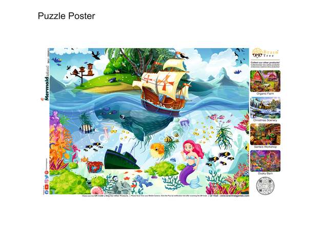 Mermaid Island 500 Pieces Jigsaw Puzzles