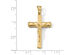 14K Yellow Gold Cross Polished Crucifix Pendant Necklace with Chain