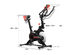 Indoor Exercise Bike Fitness Cardio W/4-way Adjustable Seat - Black + Red