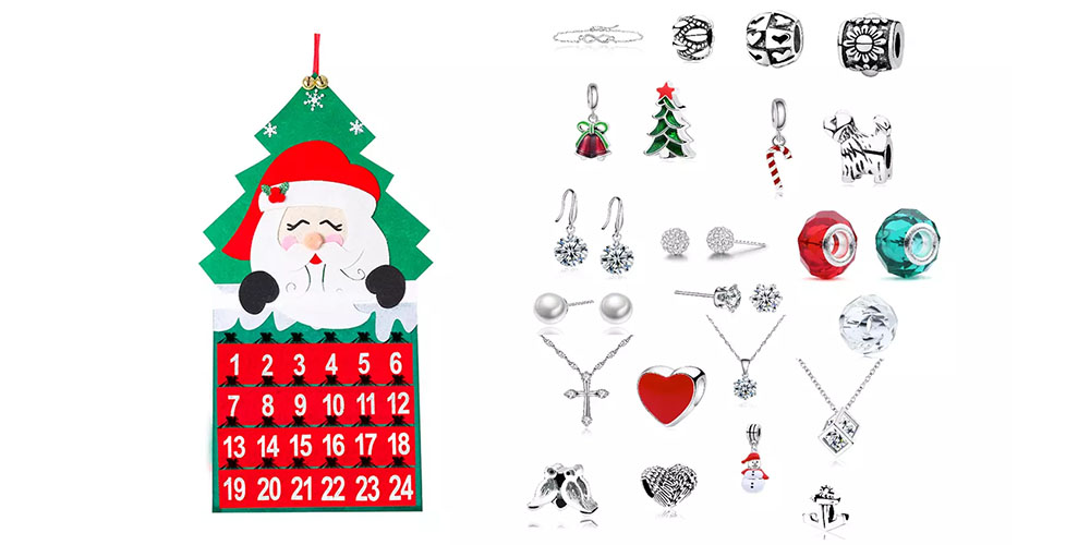 25-Piece Jewelry Advent Calendar with Swarovski Crystals