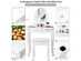 Costway White Vanity Table Jewelry Makeup Desk Bench Dresser Stool 3 Drawers - White