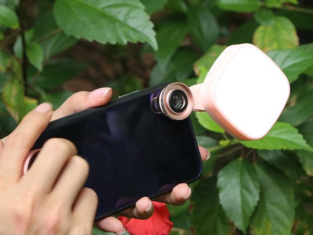 2-in-1 Universal Camera Lens with Selfie LED Light